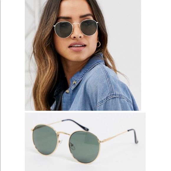 ASOS Accessories - ASOS Round Sunglasses Gold Metal w/Smoke Lense